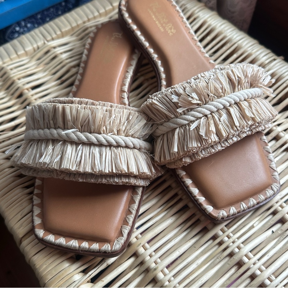 NWOB Antonio Melani - the Nat Note Madruga Braided Raffia Flat Sandals 7.5 - Picture 5 of 7